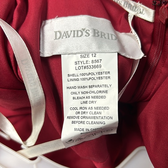 Davids Bridal, formal dress, Candy Apple RED, NWT - Picture 6 of 6